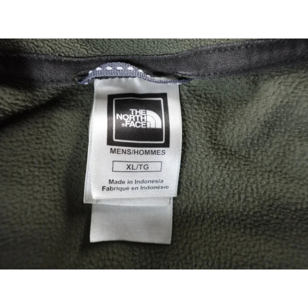The North Face Mens TKA 100 Fleece 1/4 Zip Pullover Khaki‎ Green XL